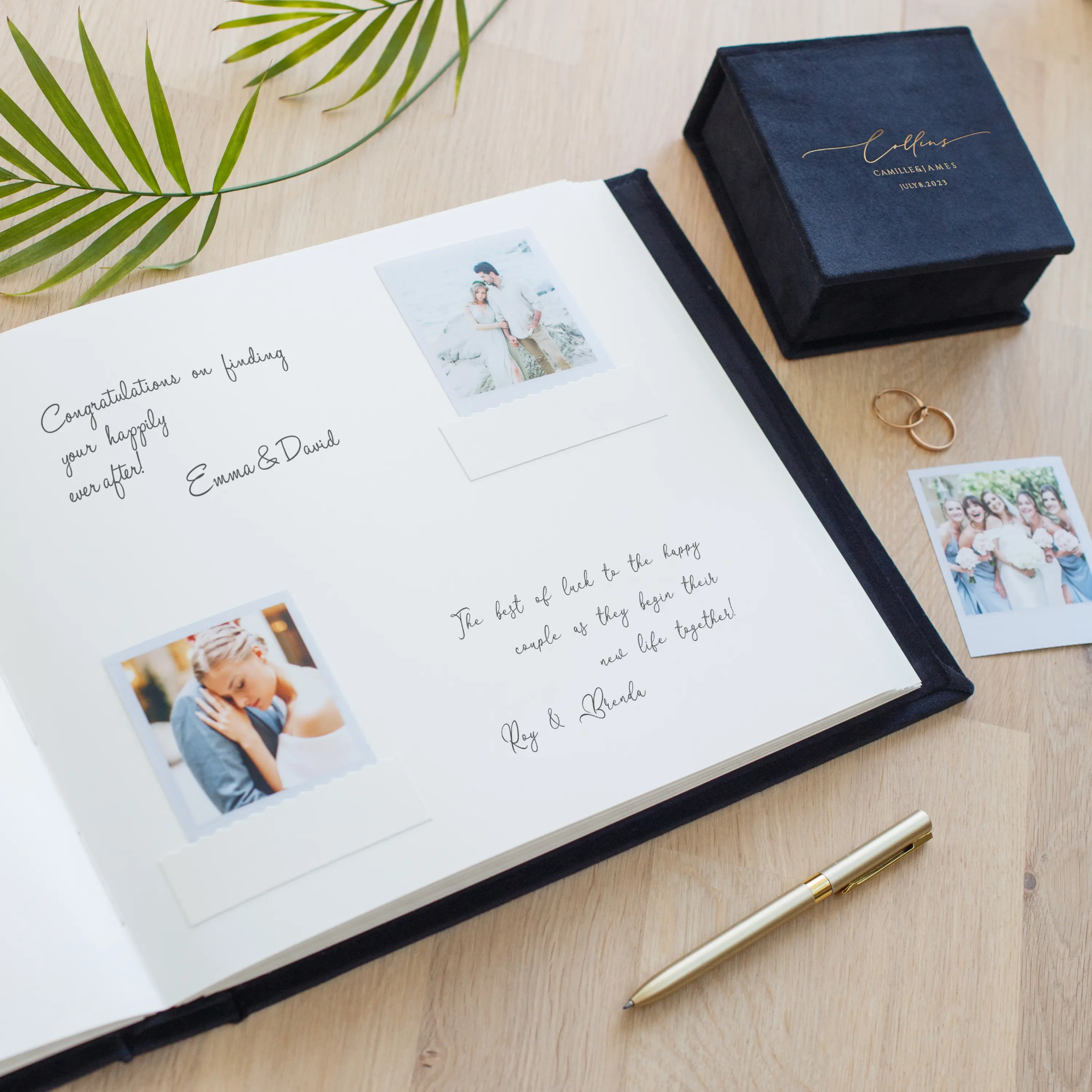 Velvet Wedding Guest Book - Image 5