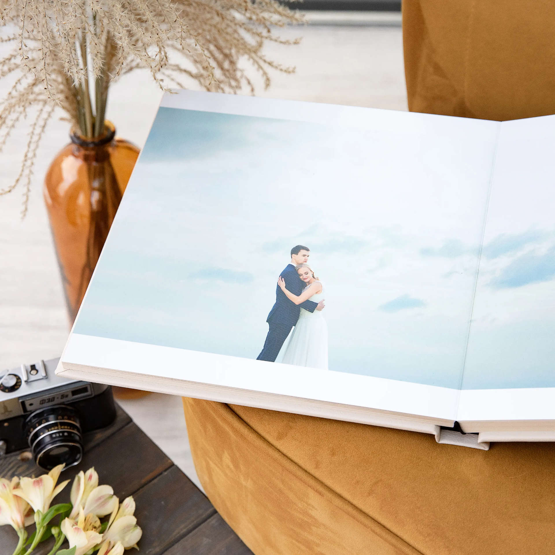 Eco Leather Lay Flat Photo Album, Photo Window - Image 2