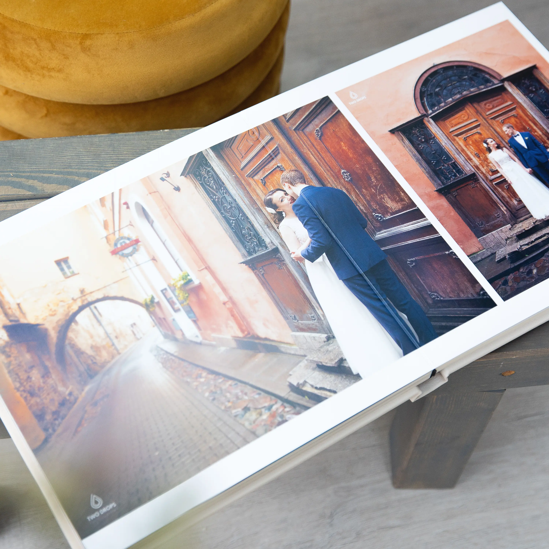 Eco Leather Lay Flat Photo Album, Photo Window - Image 3