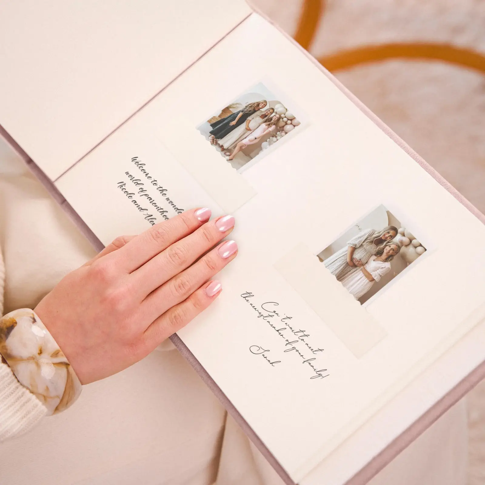 Velvet Baby Shower Book, Design B245 - Image 6