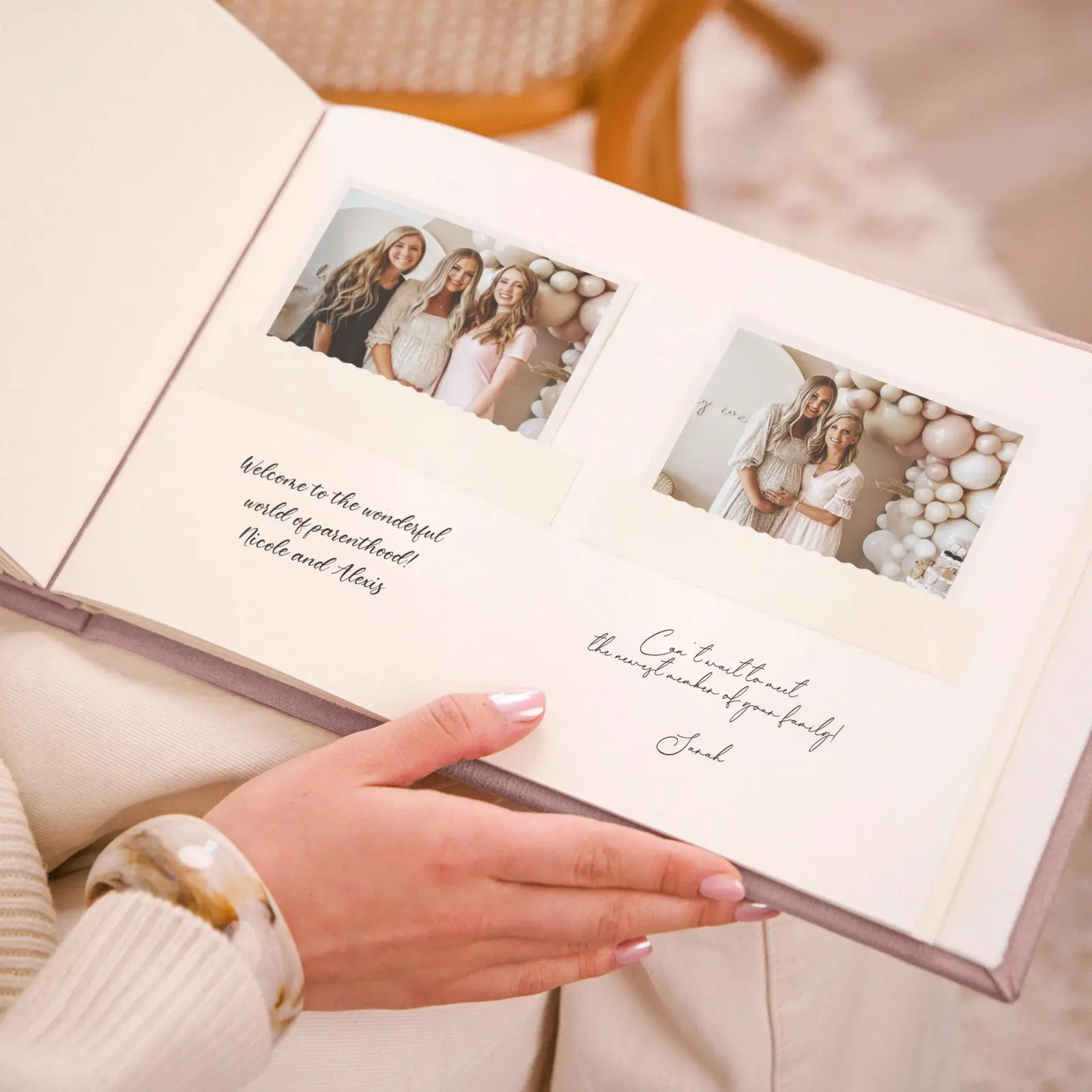 Velvet Baby Shower Book, Design B245 - Image 5
