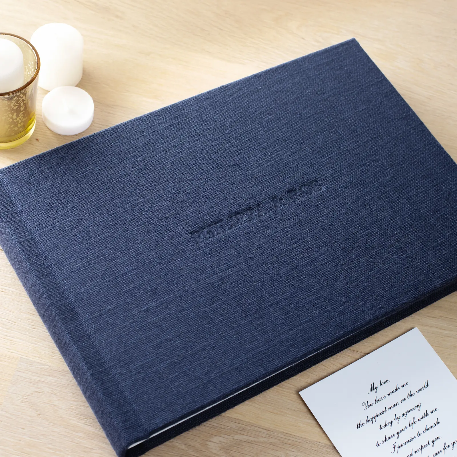 Linen Lay Flat Photo Album, Embossed Cover - Image 6
