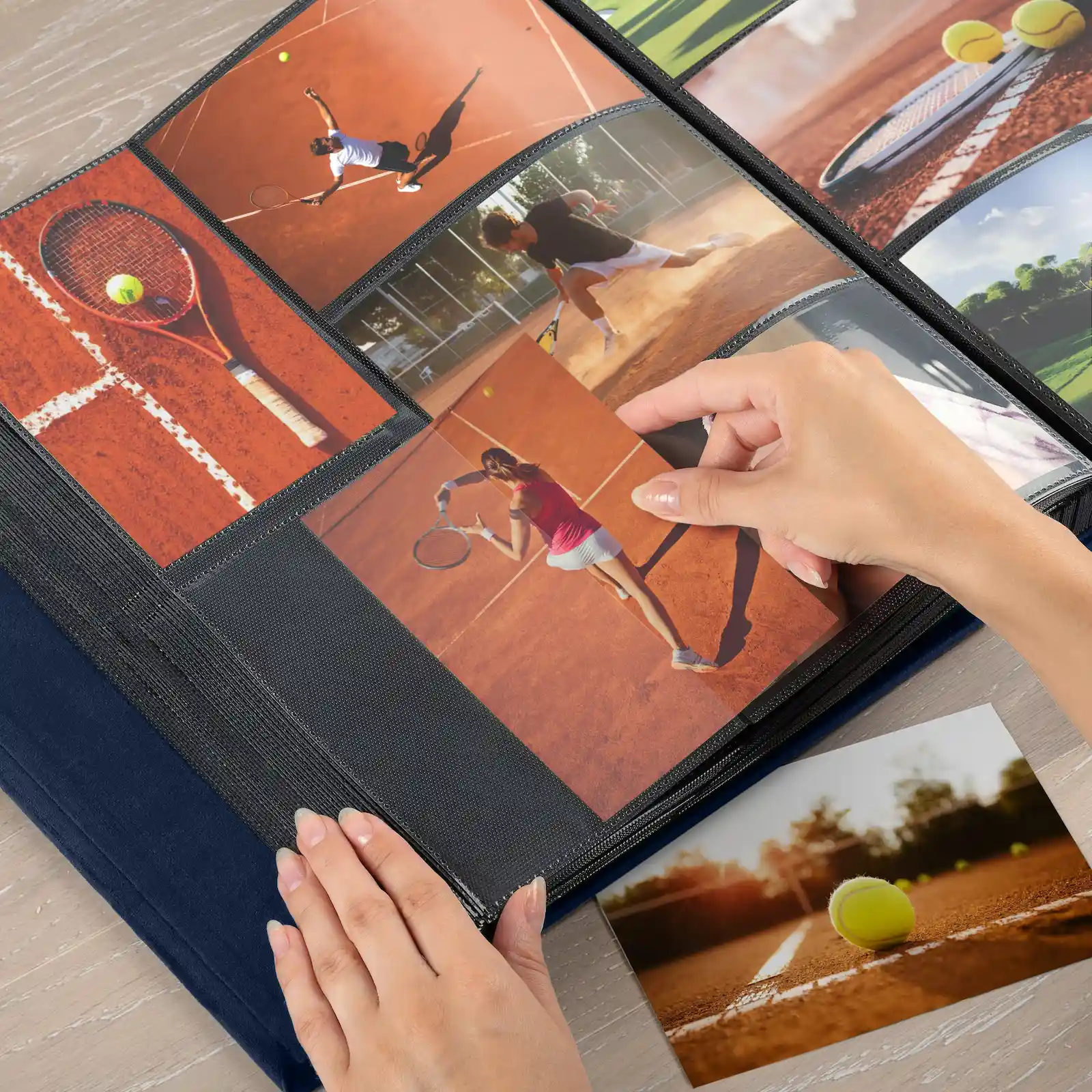 Velvet Slip In Photo Album for 100-1000 4x6 Photos, Tennis Lover Book - Image 5