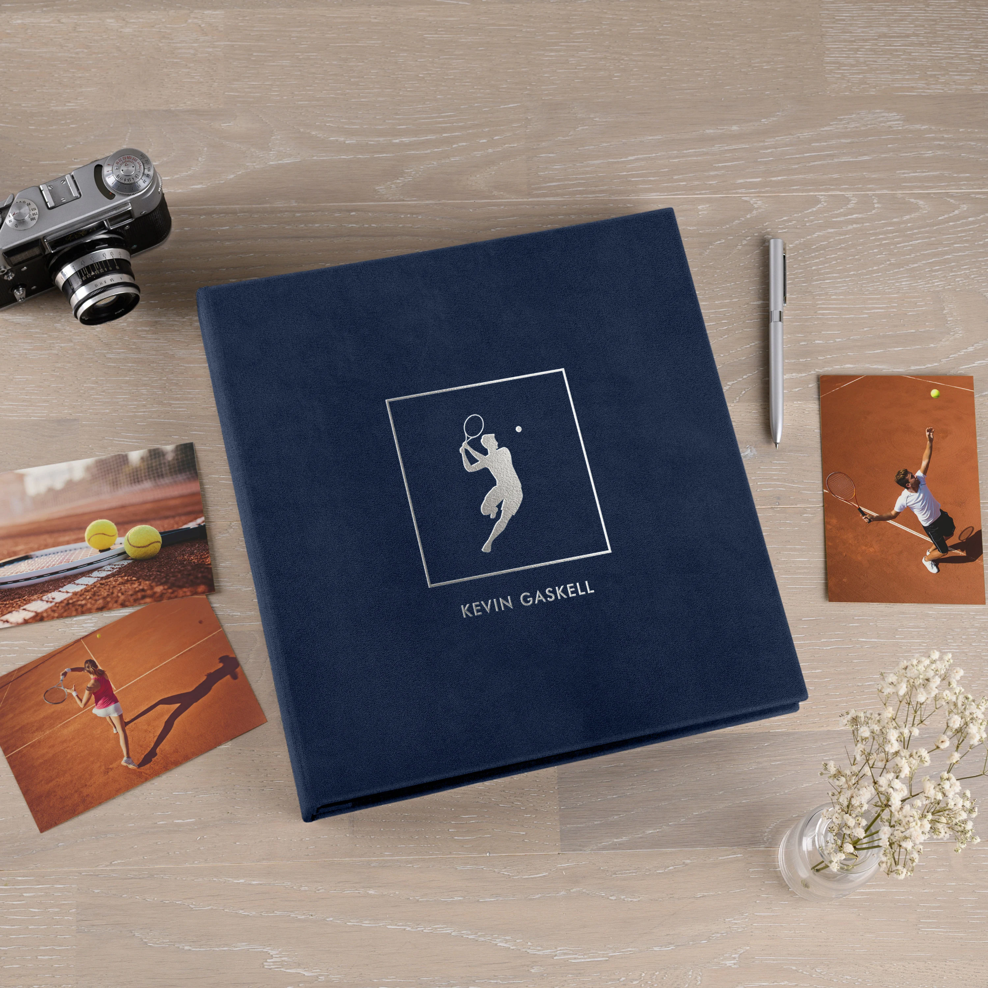 Velvet Slip In Photo Album for 100-1000 4x6 Photos, Tennis Lover Book - Image 3