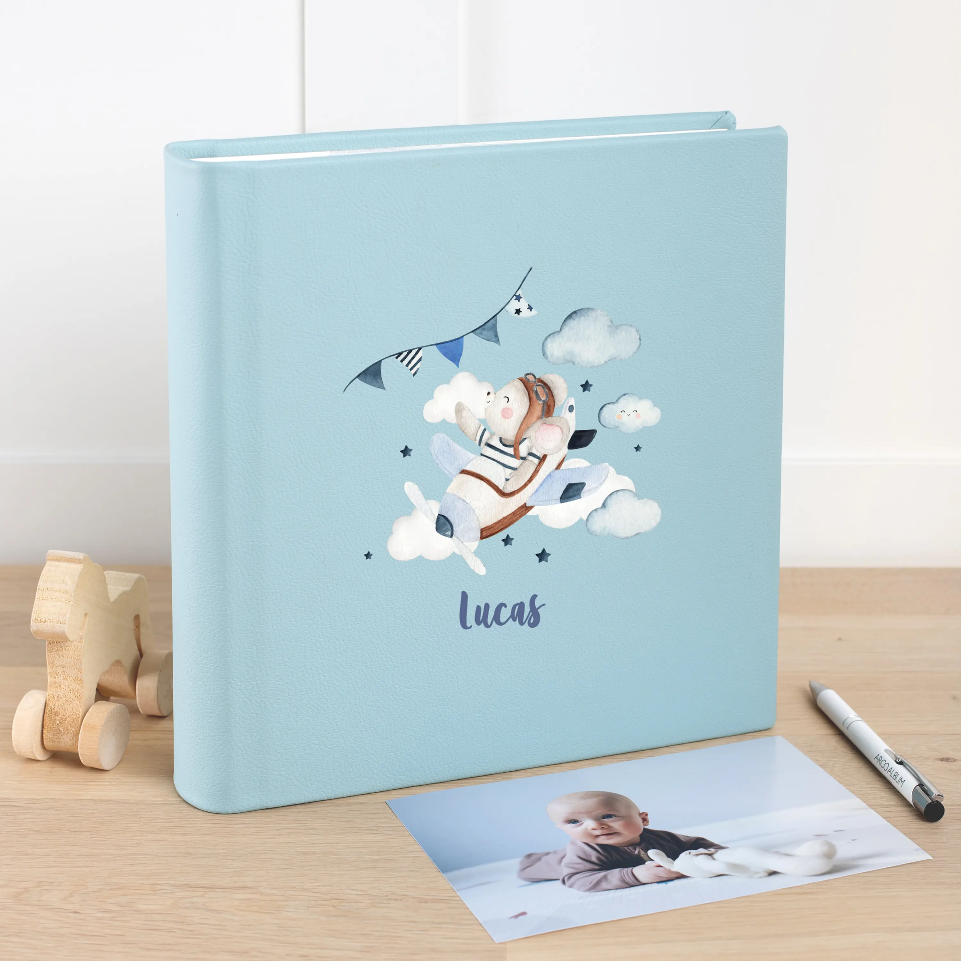 Eco Leather Baby Slip In Photo Album for 200 4x6 or 5x7  Photos - Image 6