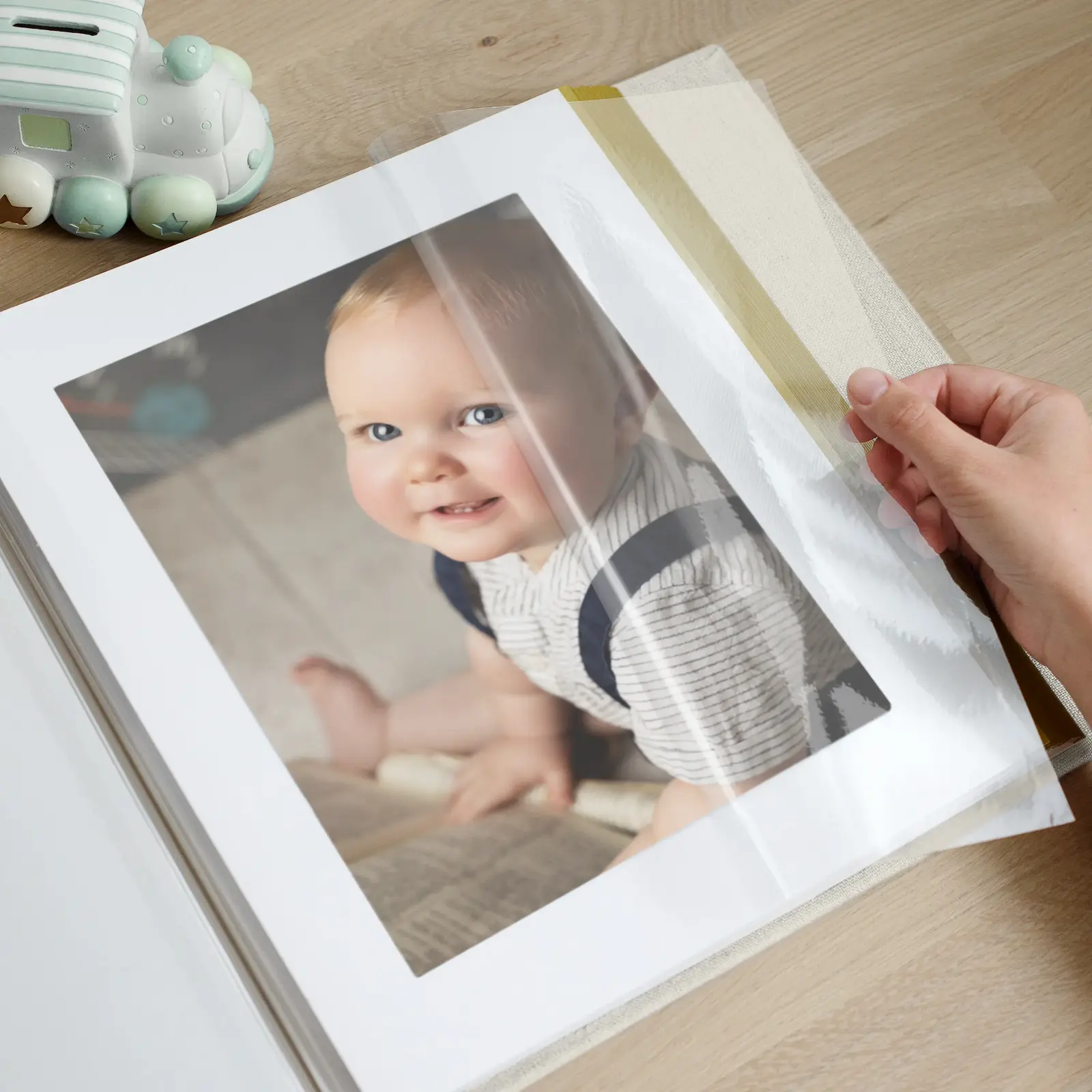 Linen Baby Self Adhesive Photo Album - Image 2