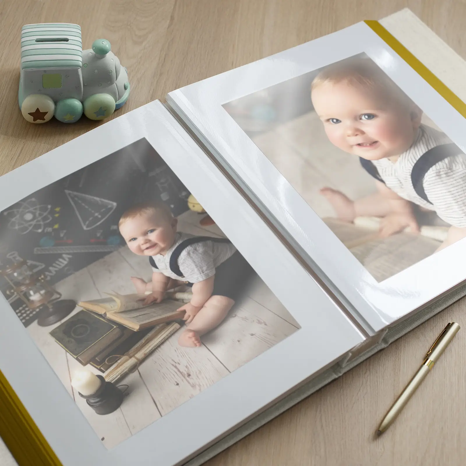 Linen Baby Self Adhesive Photo Album - Image 3