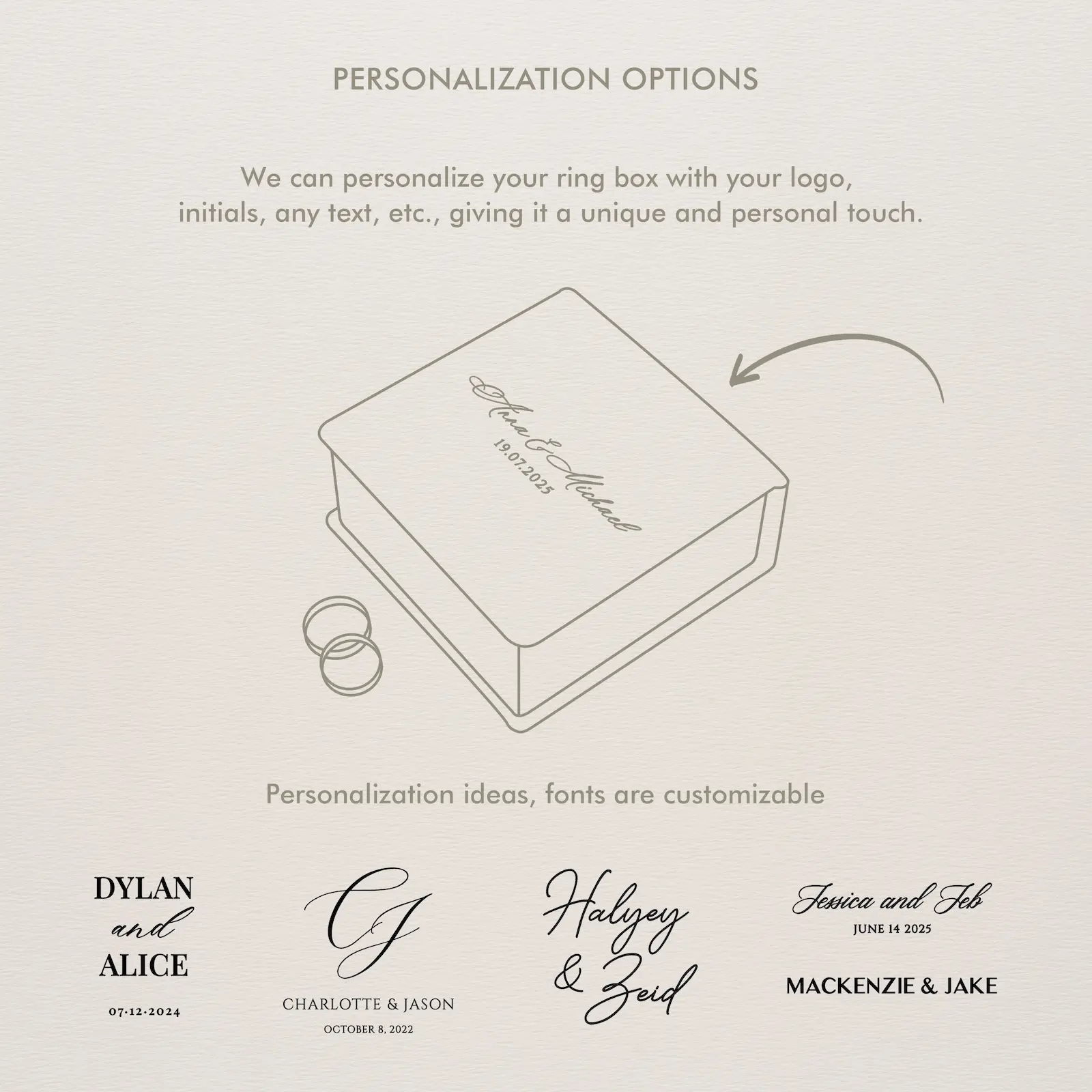 Suede Ring Bearer Box - Image 4