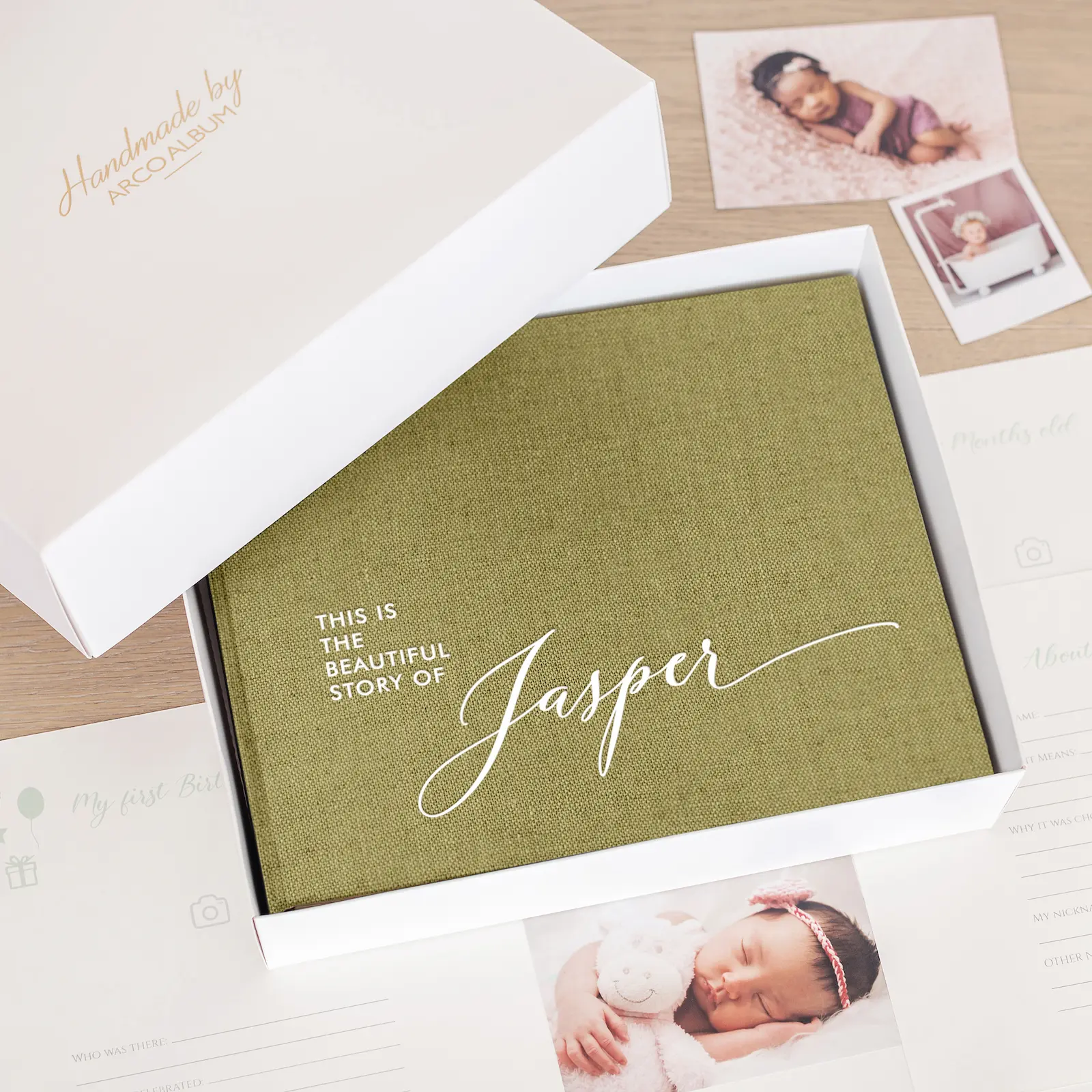 Linen Baby Photo Book - Image 5