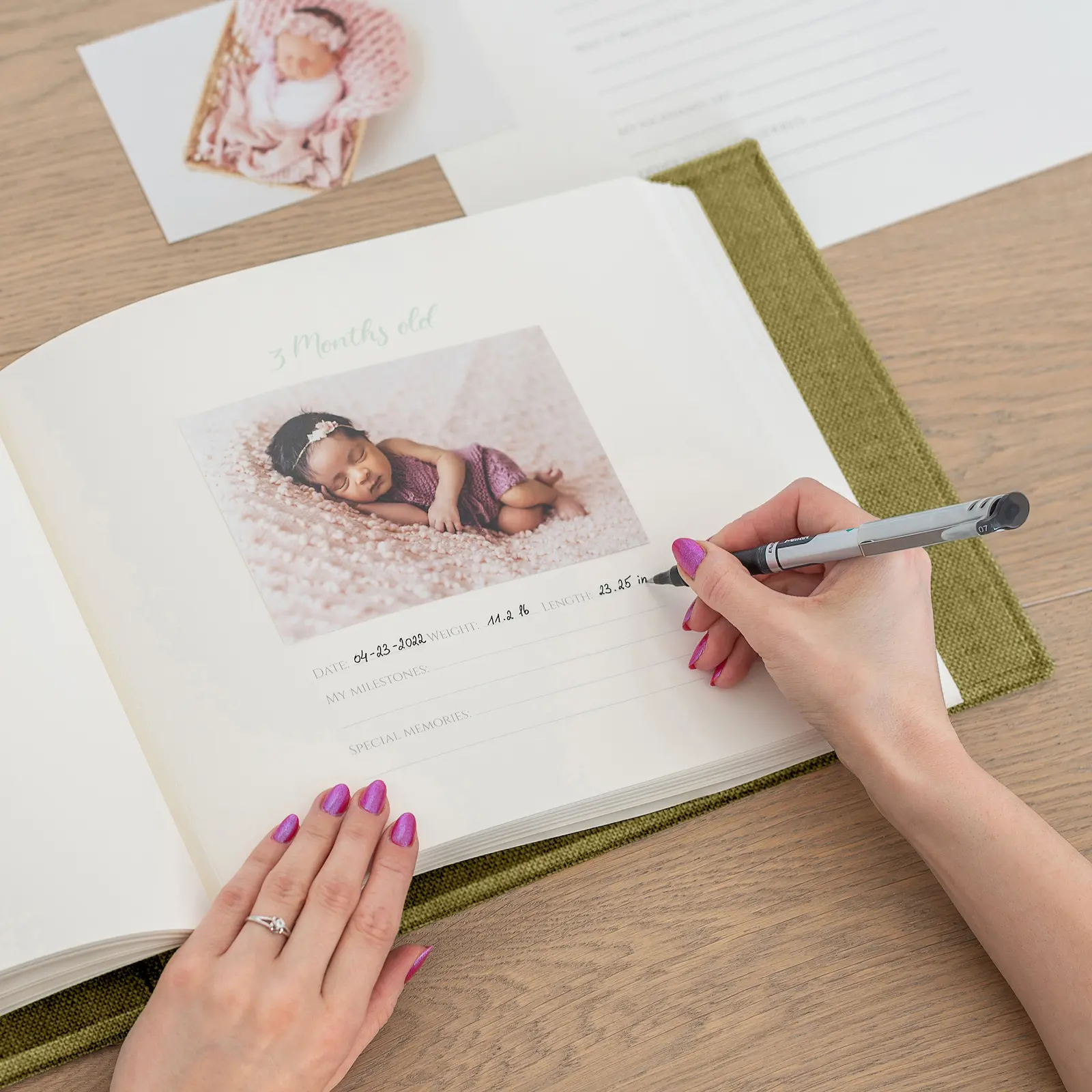 Linen Baby Photo Book - Image 4