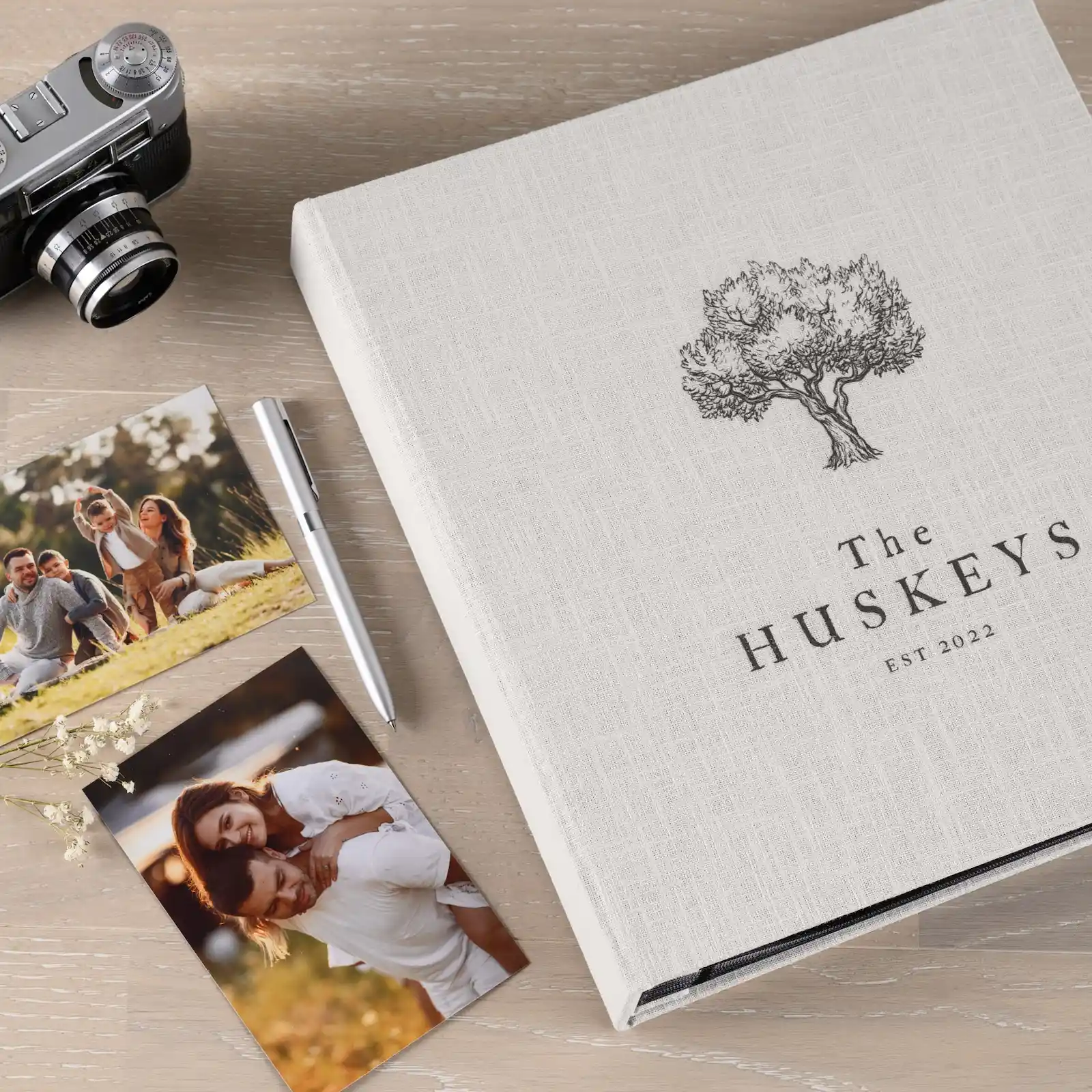 Linen Slip In Photo Album for 100-1000 4x6 Photos, Design M2 - Image 2