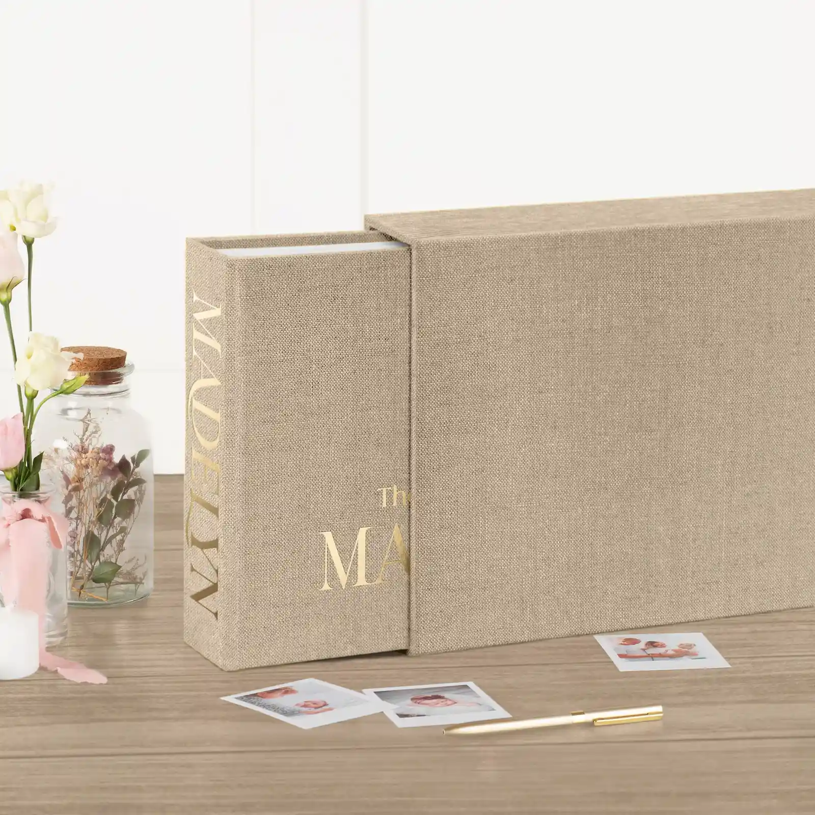Linen Baby Photo Book, Design B82 - Image 6