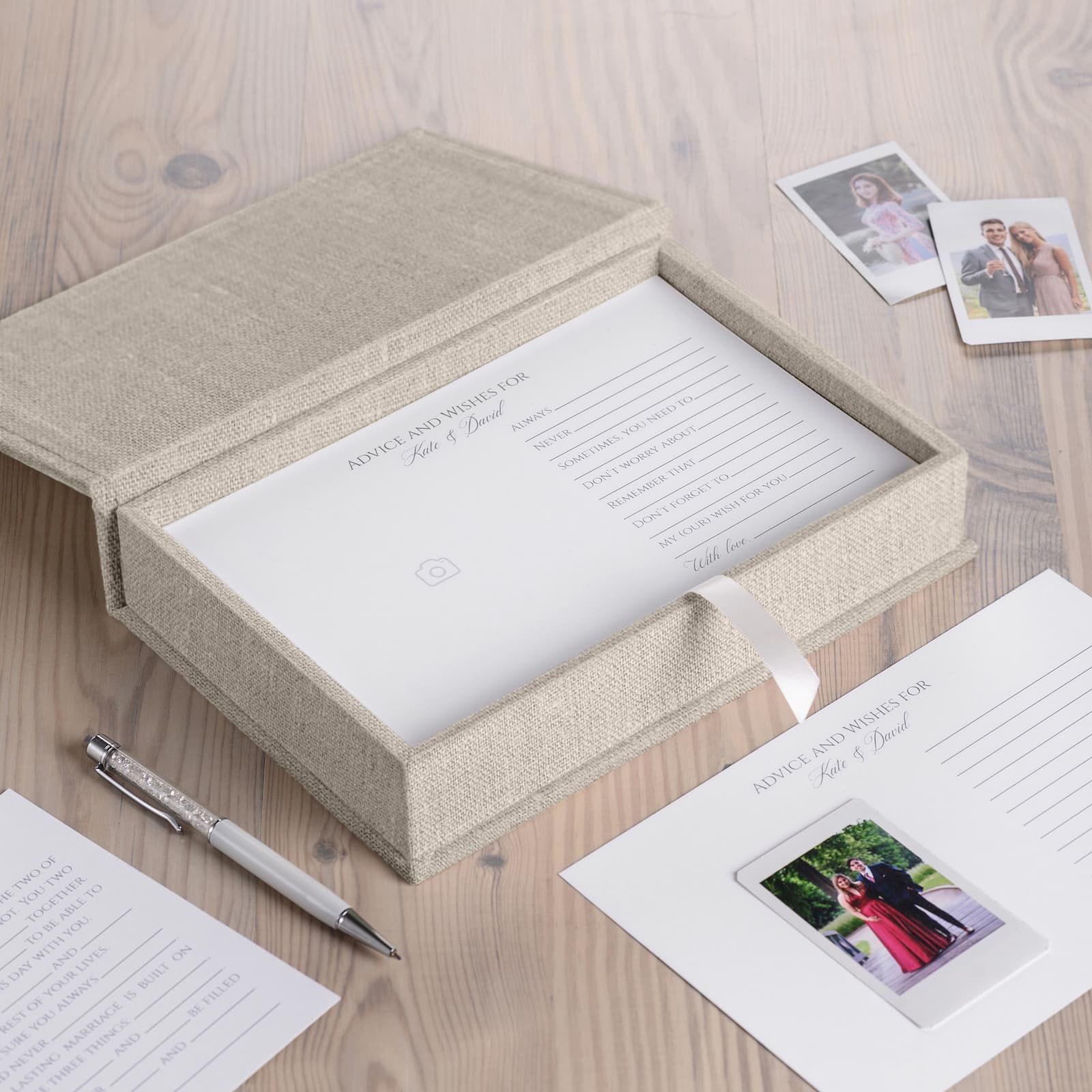 Linen Box + Wedding Advice Cards - Image 2
