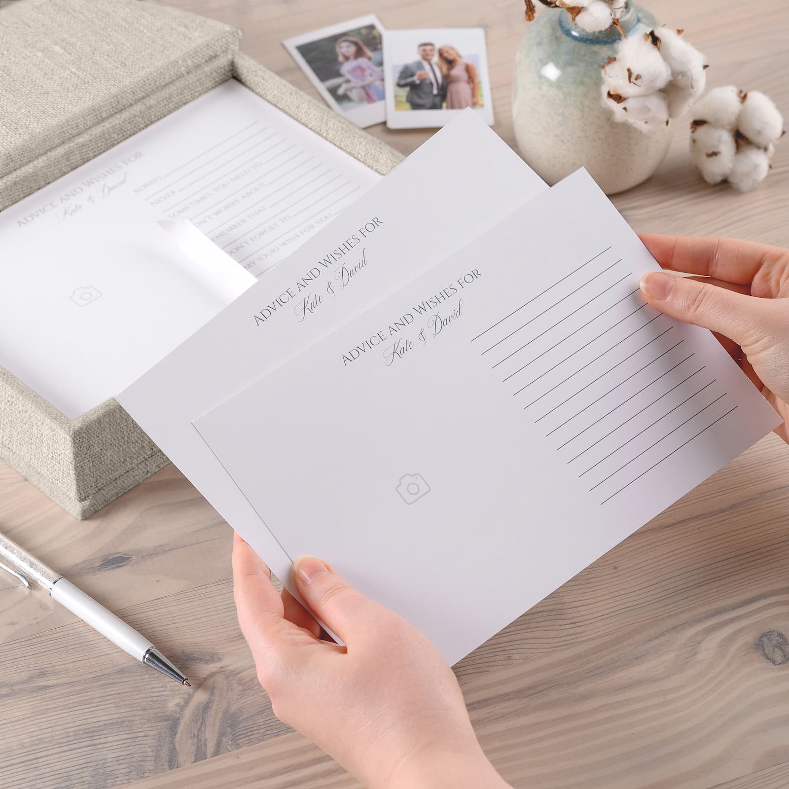 Linen Box + Wedding Advice Cards - Image 3