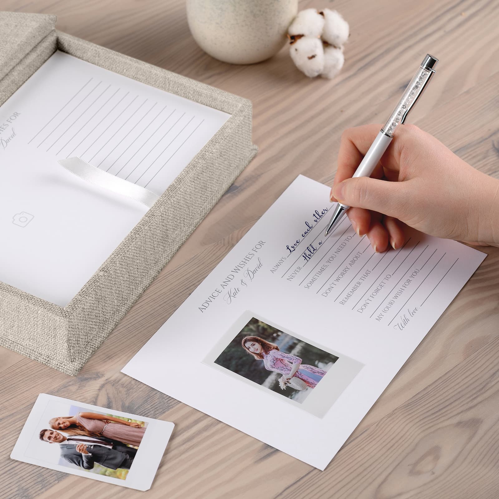 Linen Box + Wedding Advice Cards - Image 5