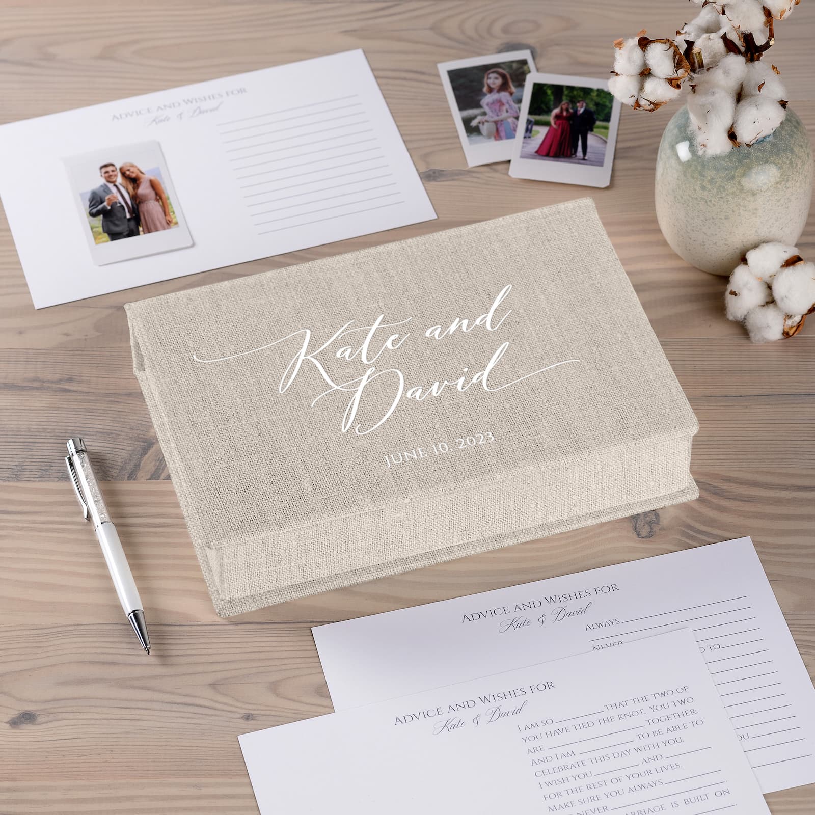 Linen Box + Wedding Advice Cards - Image 6
