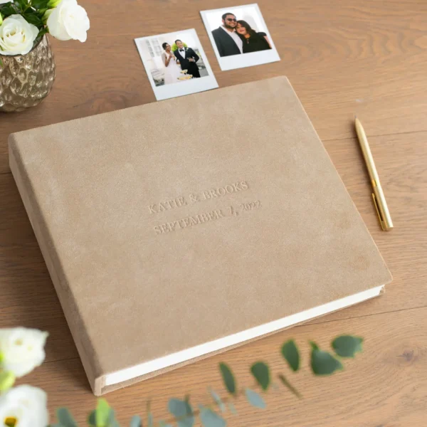 Suede Wedding Guest Book - copy