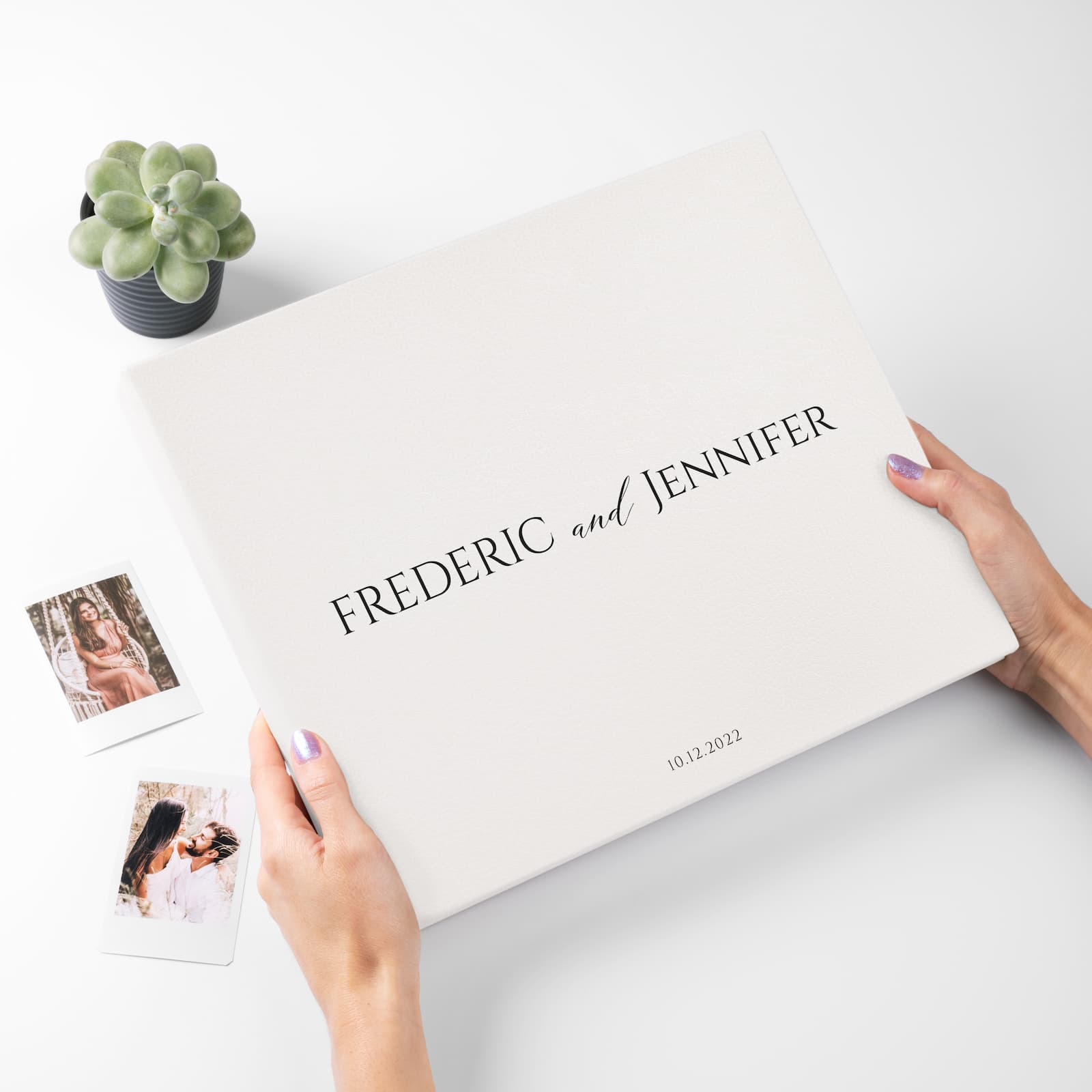 Eco Leather Wedding Guest Book UV - Image 4
