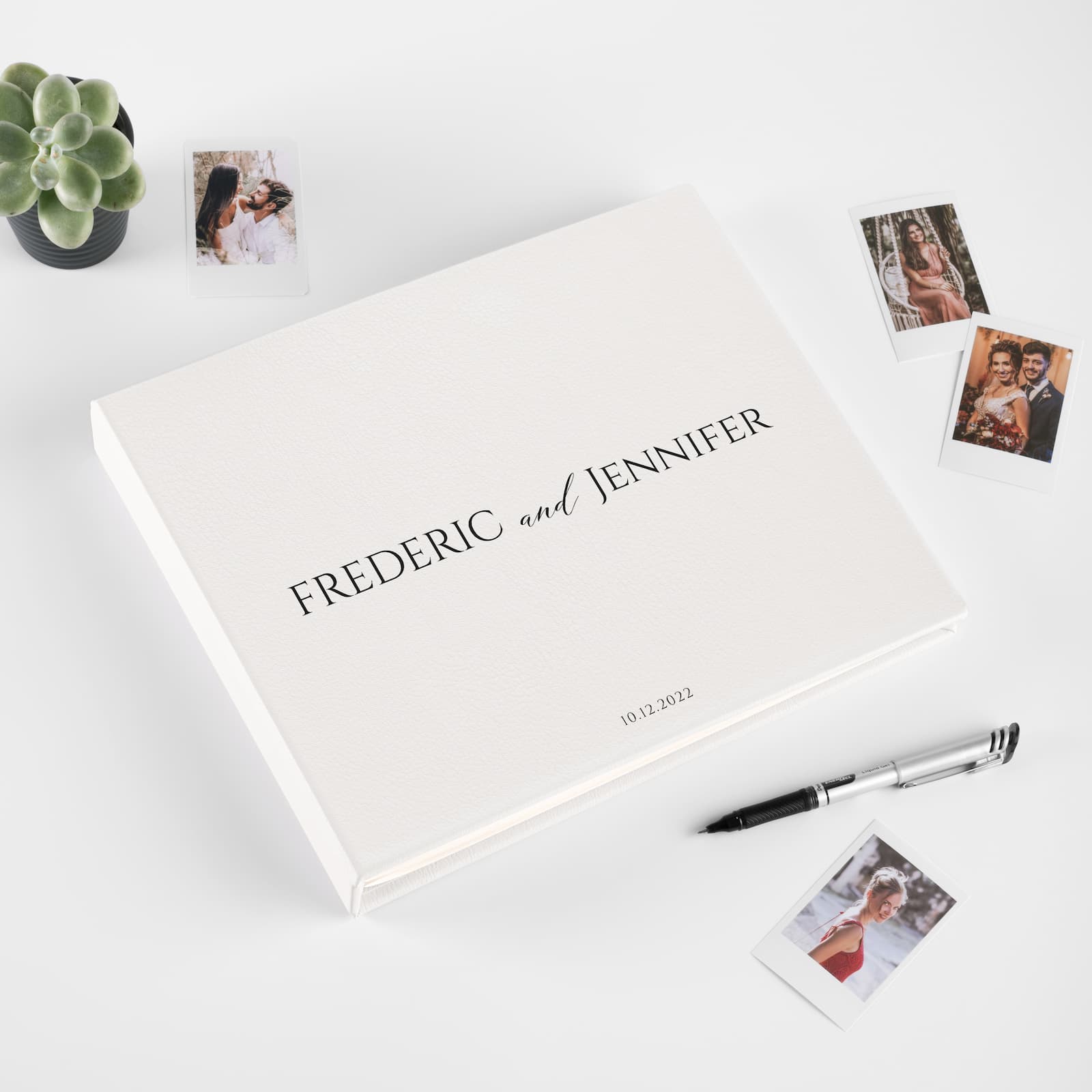 Eco Leather Wedding Guest Book UV