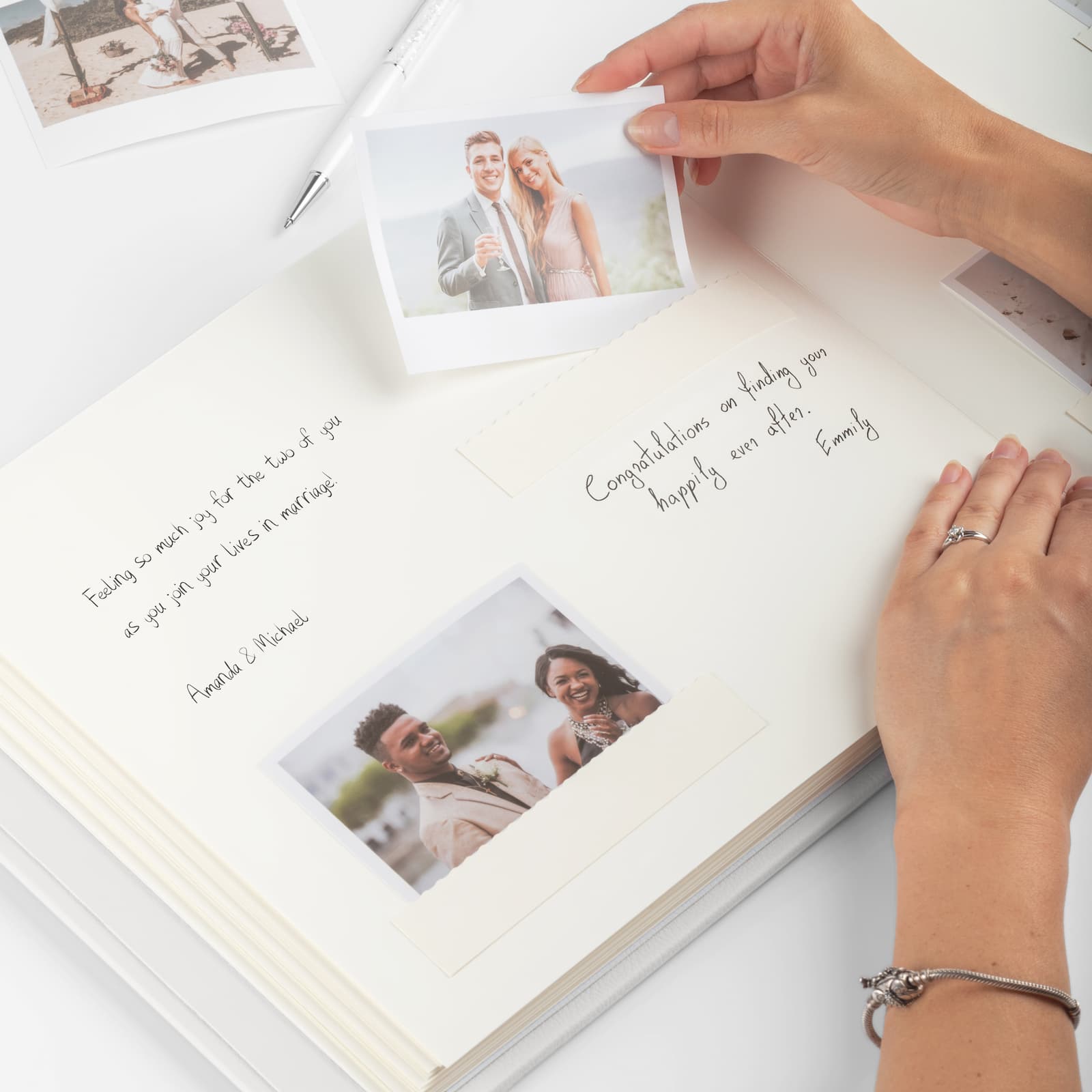 Eco Leather Wedding Guest Book UV - Image 2