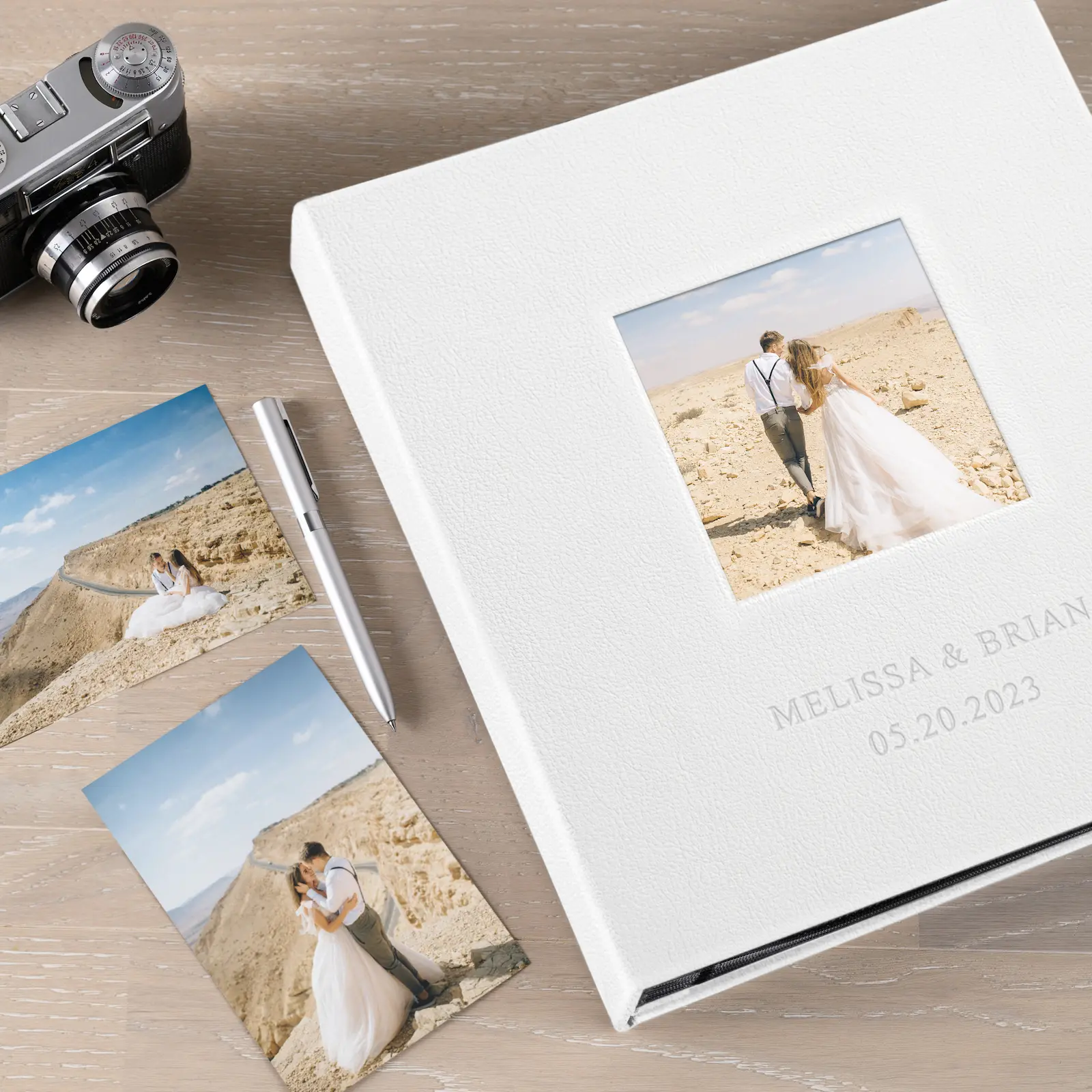 Eco Leather Slip In Photo Album with Photo Window for 100-1000 4x6 Photos - Image 2