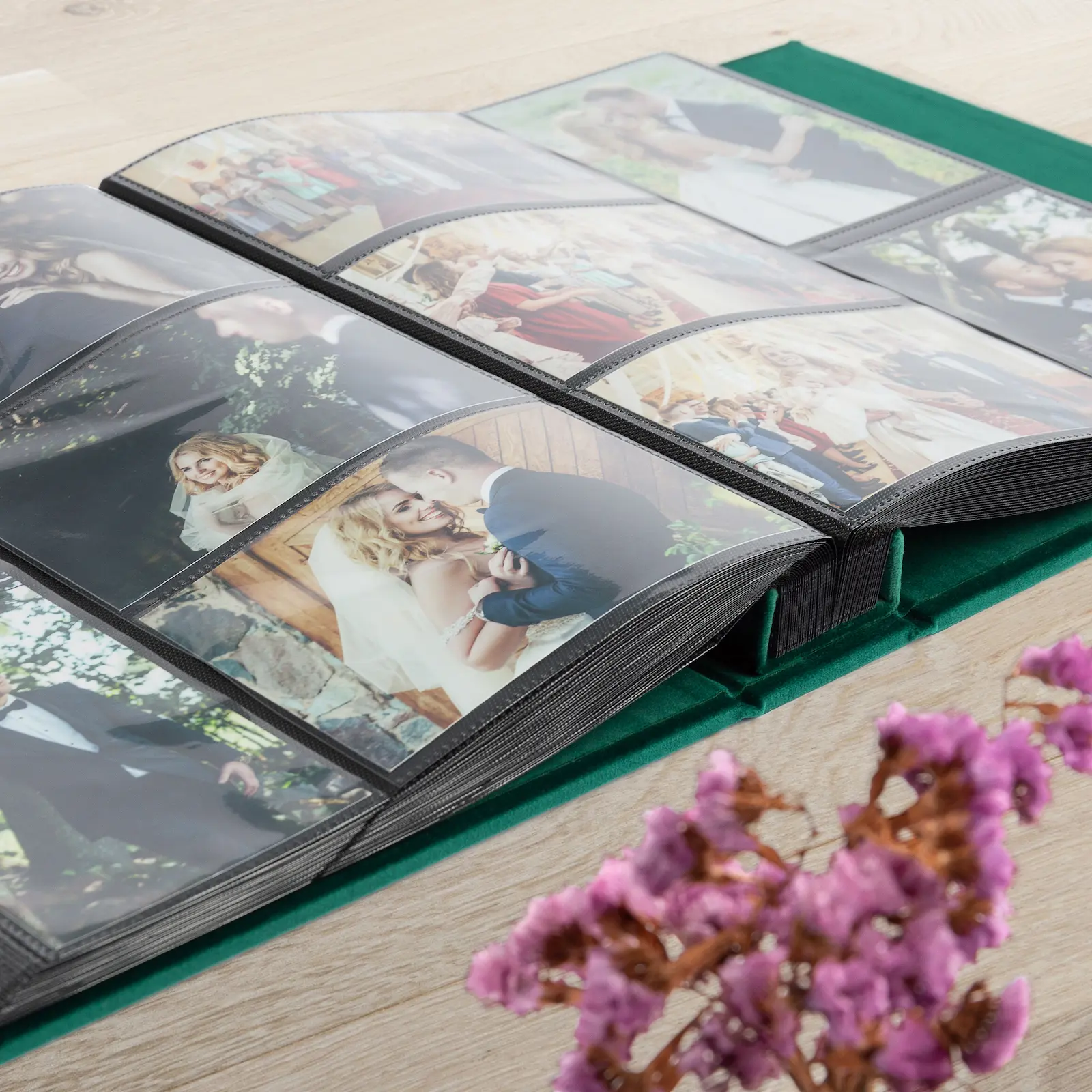 Velvet Slip In Photo Album with Photo Window for 100-1000 4x6 Photos - Image 5