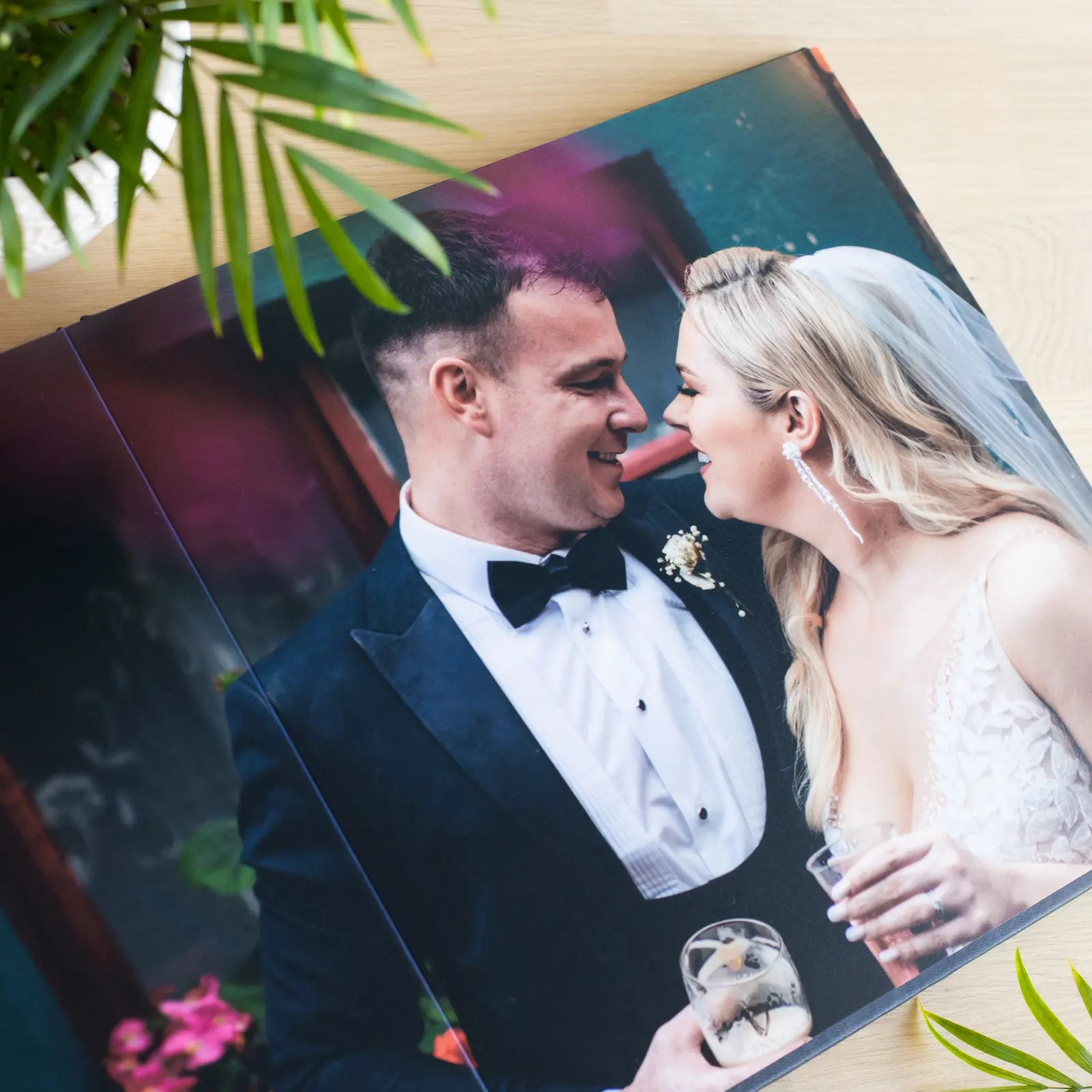 Eco Leather Lay Flat Photo Album, Glass Cover - Image 3
