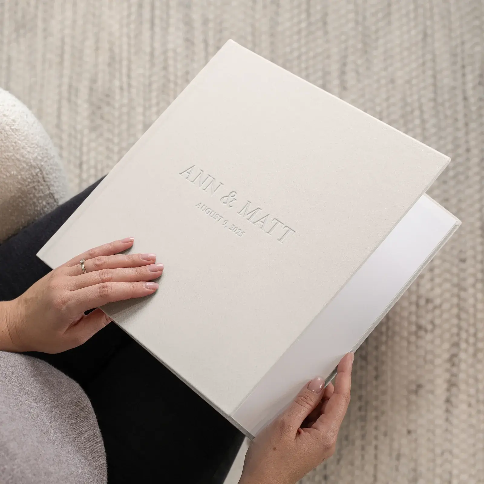 Eco Leather Hard Cover Wedding Photo Book - Image 7