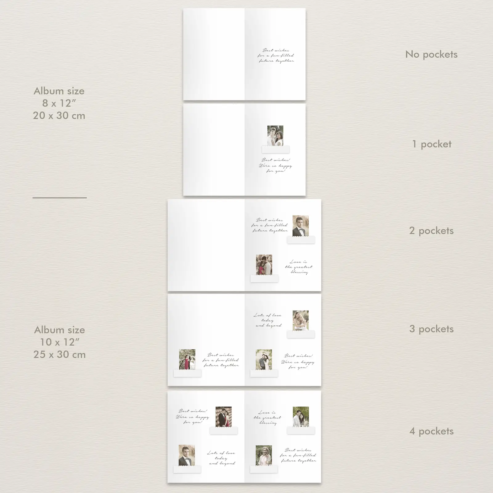 Linen Wedding Guest Book Vertical W206 - Image 7