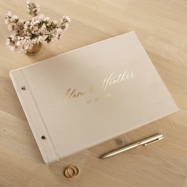 Velvet Wedding Guest Book