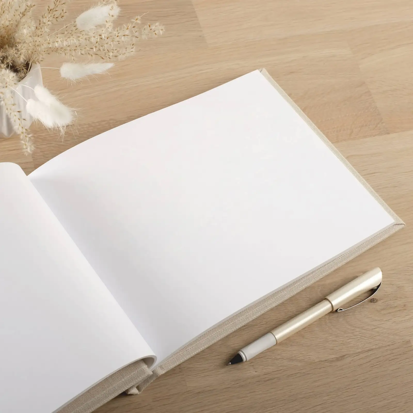 Linen Wedding Guest Book - Image 4