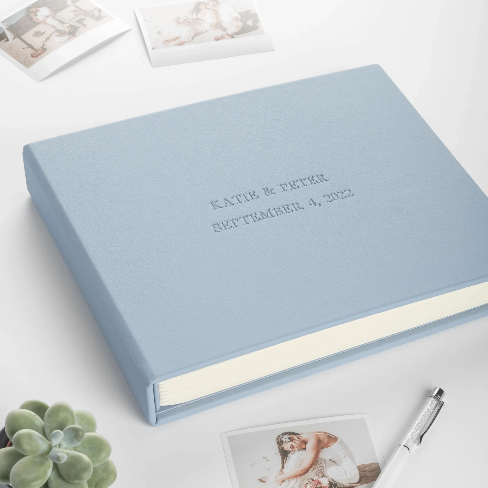 Eco Leather Wedding Guest Book - Image 2