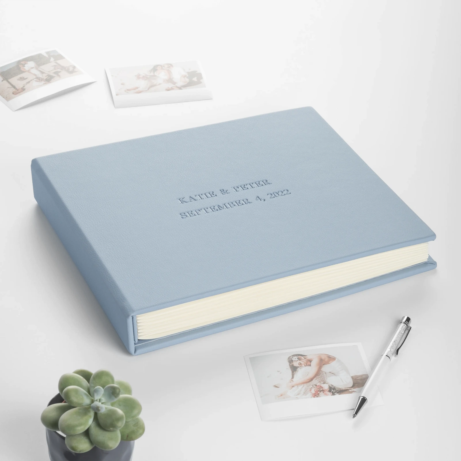 Eco Leather Wedding Guest Book - Image 3