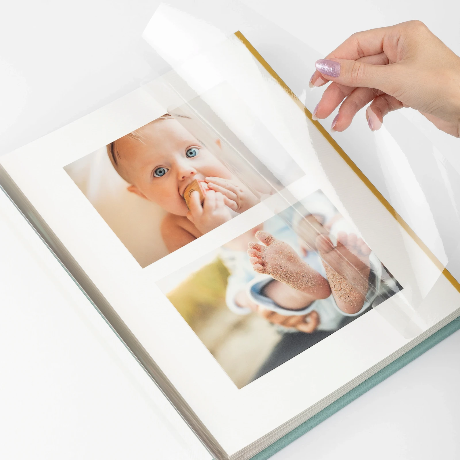 Eco Leather Baby Self Adhesive Photo Album, Design B1 UV - Image 3