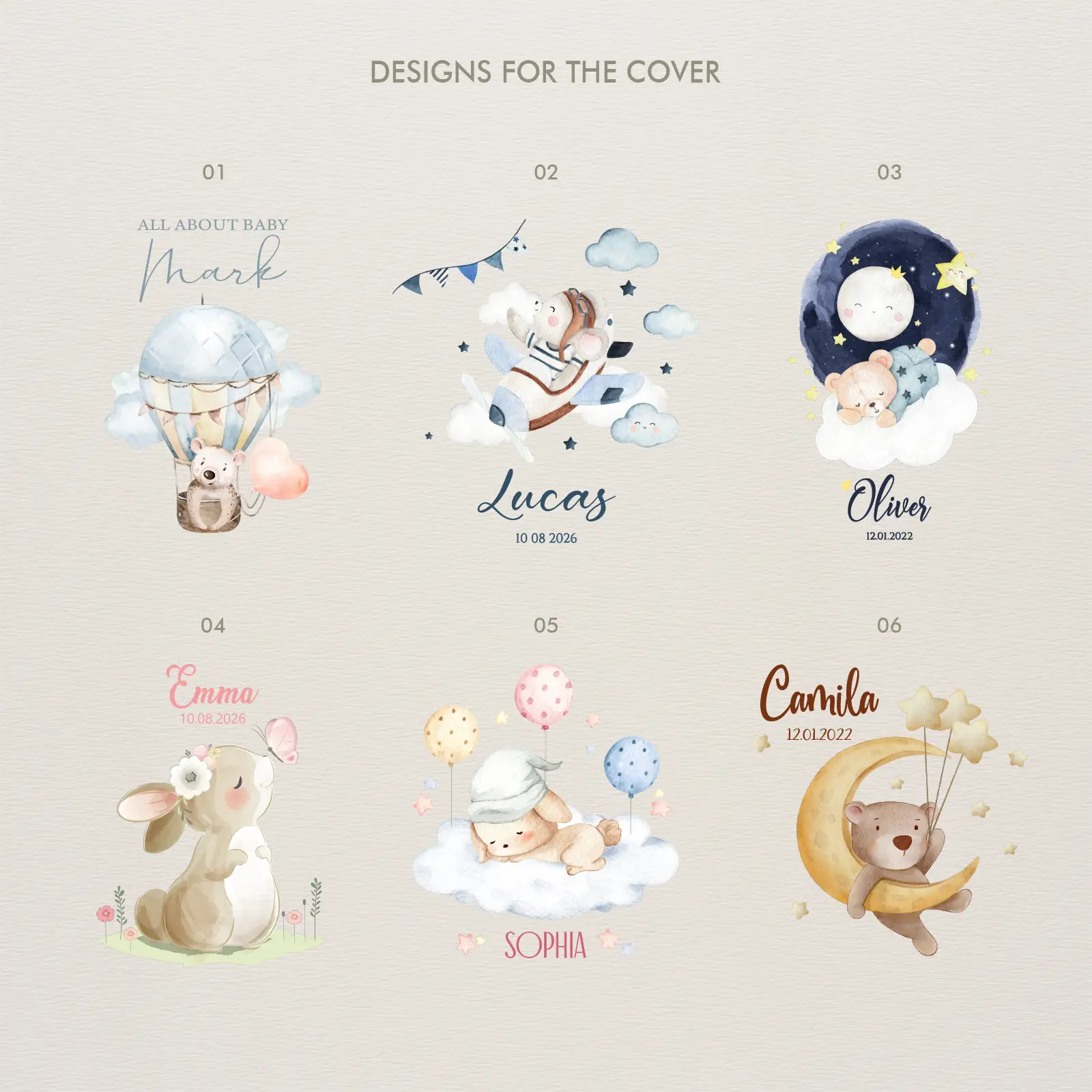 Eco Leather Baby Self Adhesive Photo Album, Design B2 UV - Image 6
