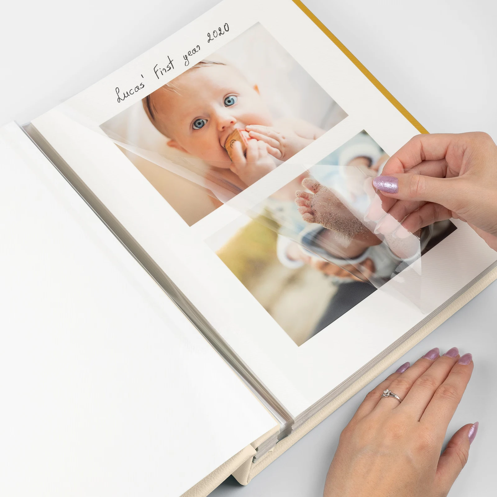 Eco Leather Baby Self Adhesive Photo Album, Design B10 UV - Image 7