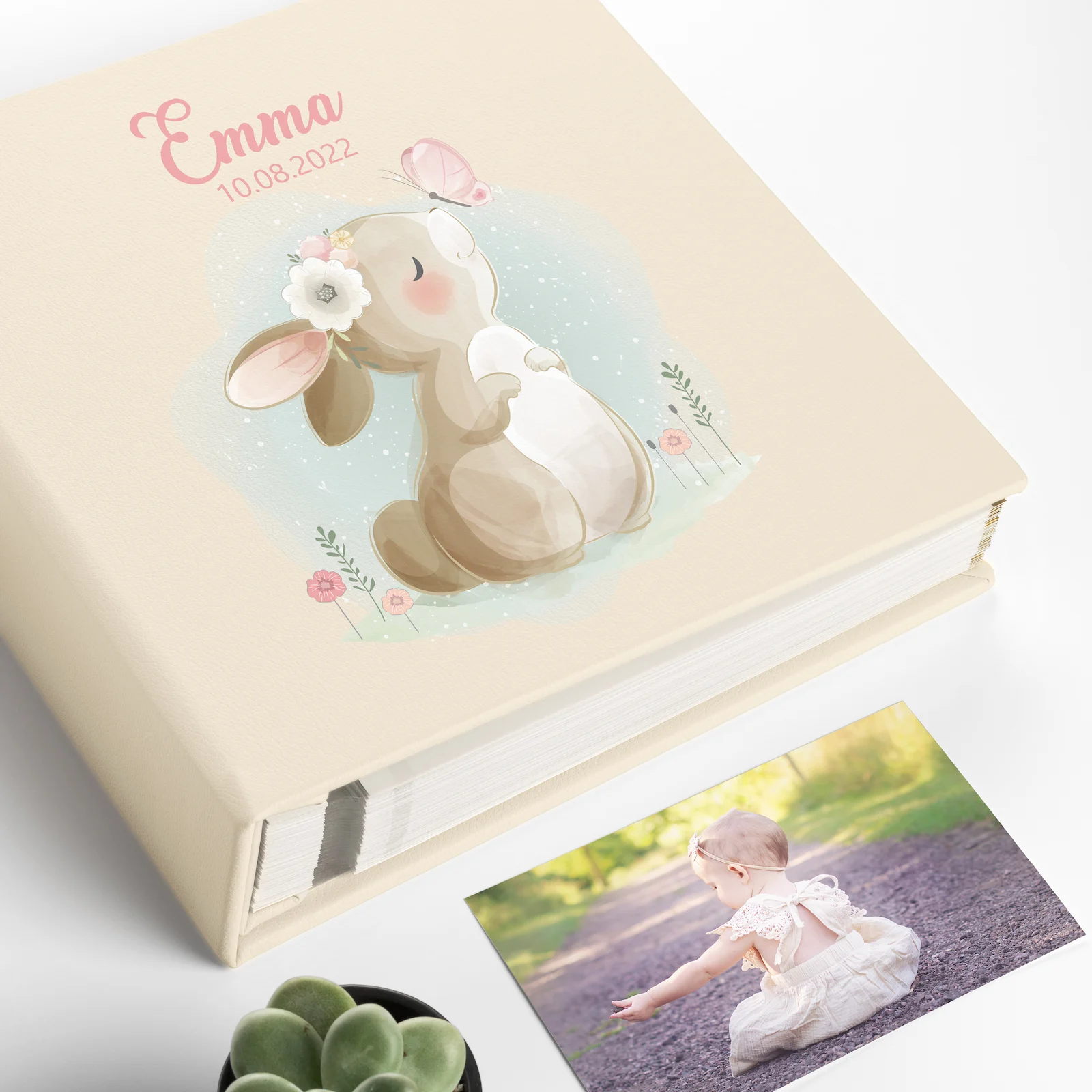 Eco Leather Baby Self Adhesive Photo Album, Design B10 UV - Image 2