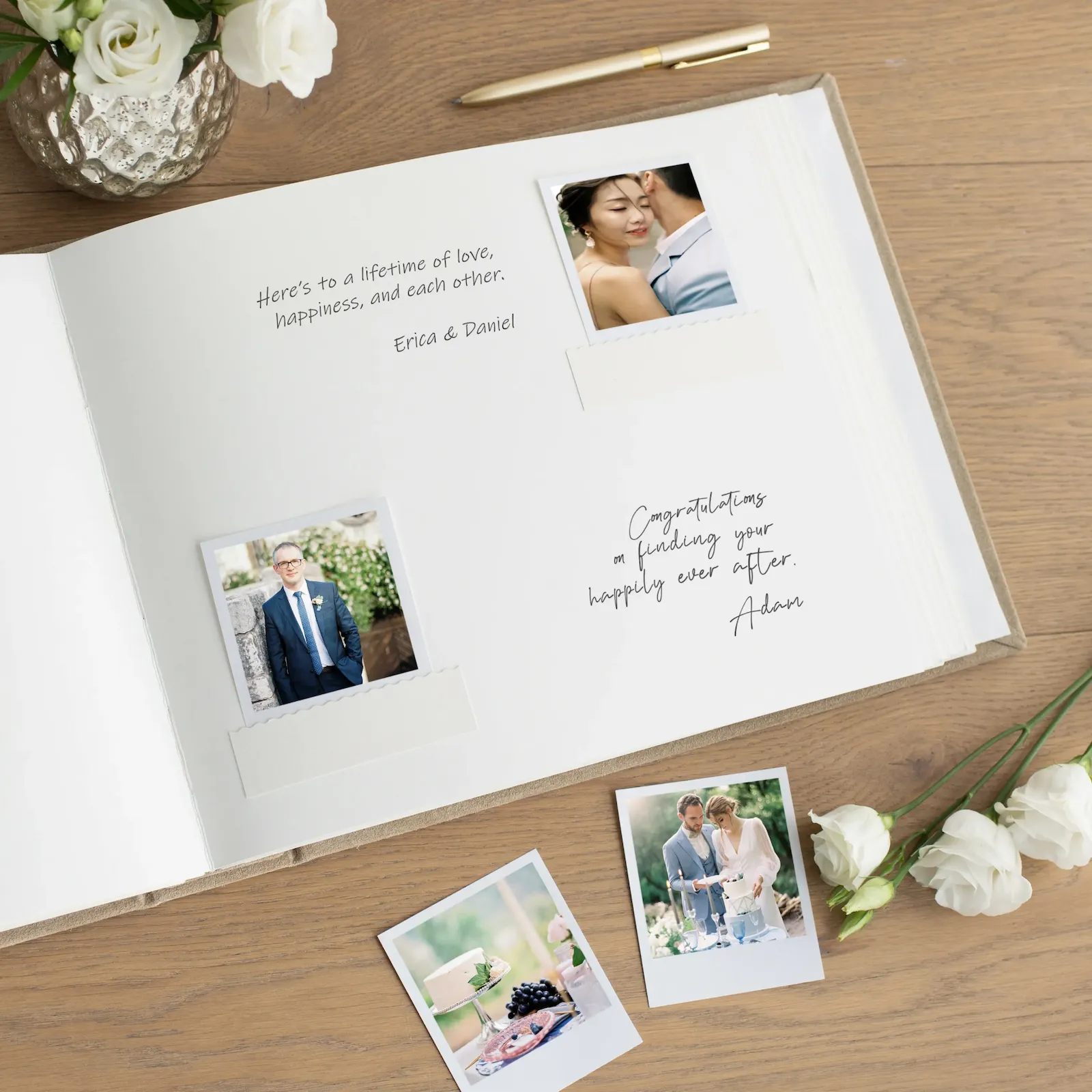 Suede Wedding Guest Book - Image 4