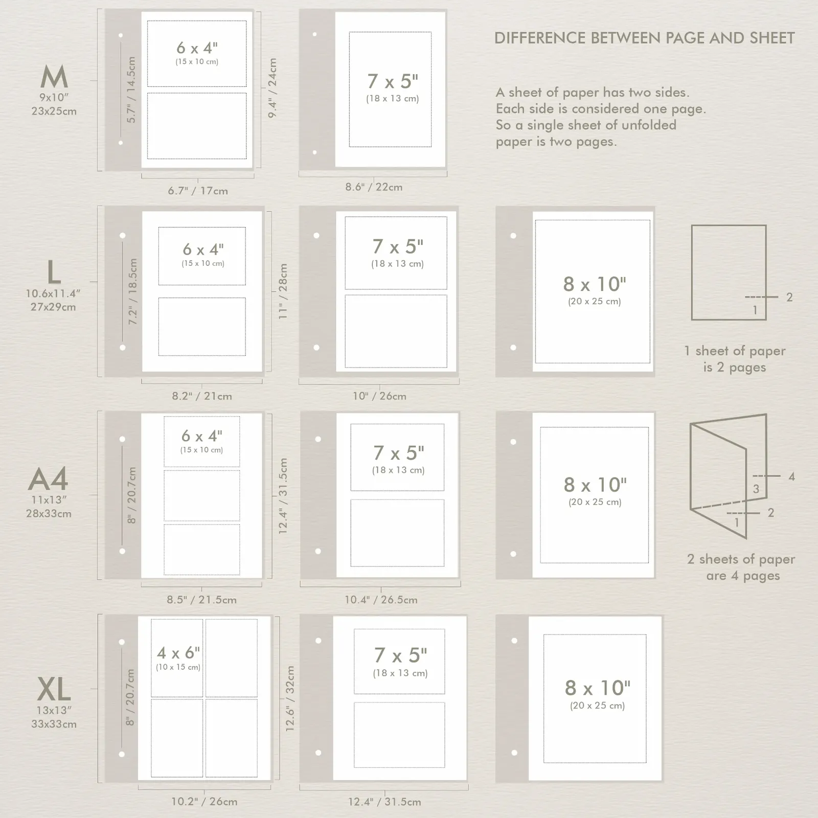 Linen Baby Self Adhesive Photo Album, Photo Window - Image 7